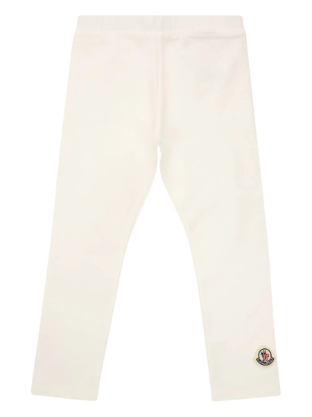  Moncler Enfant Elasticated Cotton Leggings - Neutrals 