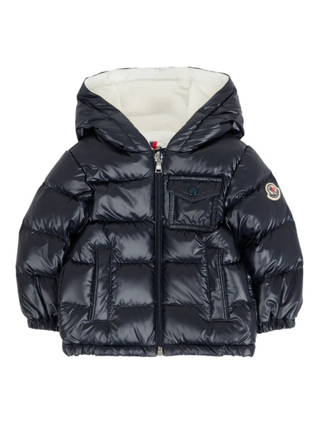  Moncler Enfant Hooded Quilted Jacket - Blue 