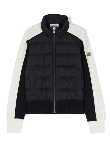  Moncler Enfant Knitted Padded Jacket - Blue 