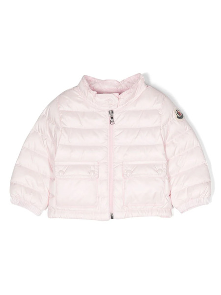  Moncler Enfant Lans Logo-patch Quilted Jacket - Pink 