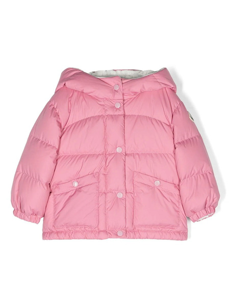  Moncler Enfant Logo-embroidered Padded Jacket - Pink 