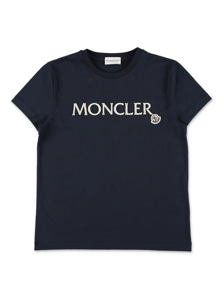  Moncler Enfant Logo-embroidered T-shirt - Blue 
