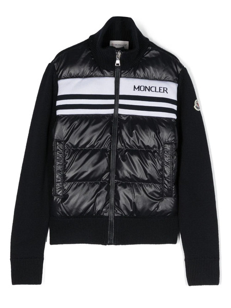  Moncler Enfant Logo-intarsia Padded Jacket - Blue 