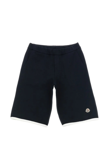  Moncler Enfant Logo-patch Bermuda Shorts - Blue 