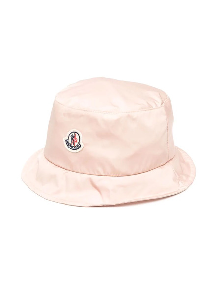  Moncler Enfant Logo-patch Bucket Hat - Pink 