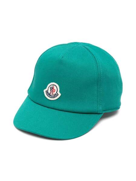  Moncler Enfant Logo-patch Cotton Cap - Green 