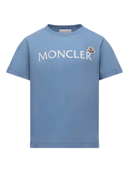  Moncler Enfant Logo-patch Cotton T-shirt - Blue 