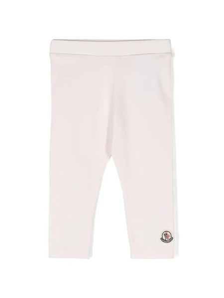  Moncler Enfant Logo-patch Elasticated Leggings - Pink 