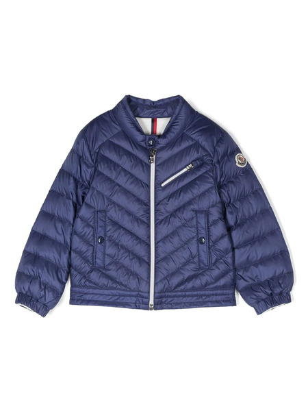  Moncler Enfant Logo-patch Goose-down Bomber Jacket - Blue 