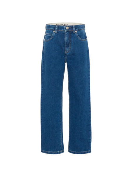  Moncler Enfant Logo Patch Jeans - Blue 