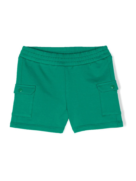 Moncler Enfant Logo-patch Jersey Shorts - Green 