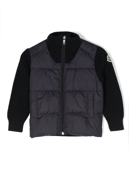  Moncler Enfant Logo-patch Panelled Jacket - Blue 