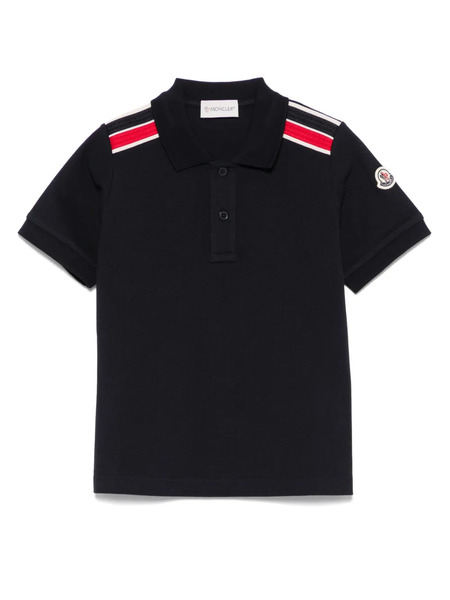  Moncler Enfant Logo-patch Polo Shirt - Blue 