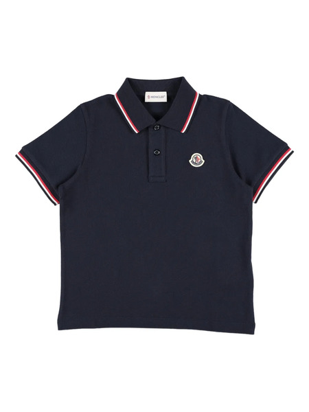  Moncler Enfant Logo-patch Polo Shirt - Blue 