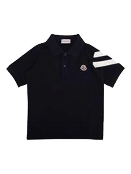  Moncler Enfant Logo-patch Polo Shirt - Blue 