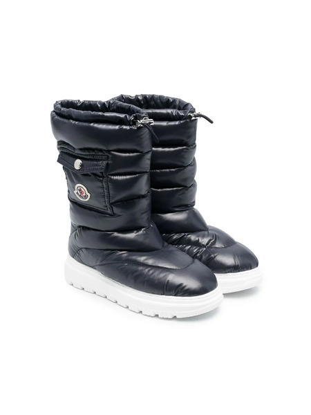  Moncler Enfant Logo-patch Quilted Snow Boots - Blue 