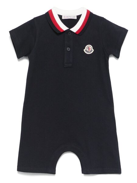  Moncler Enfant Logo-patch Romper - Blue 