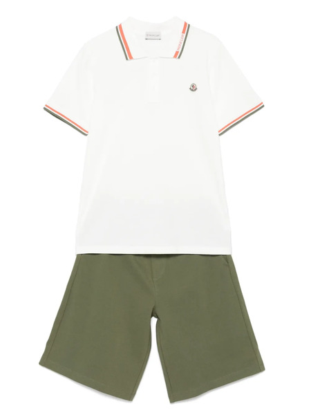  Moncler Enfant Logo-patch Shorts Set - Green 
