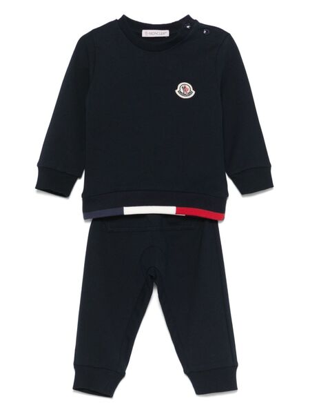  Moncler Enfant Logo-patch Track Suit - Blue 