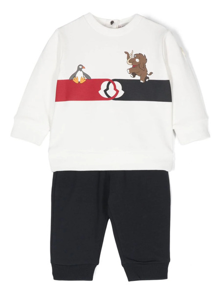  Moncler Enfant Logo-patch Track Suit - White 