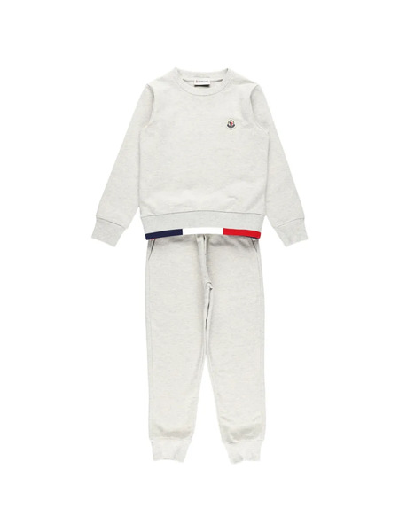  Moncler Enfant Logo-patch Tracksuit - Grey 