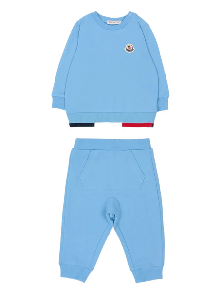  Moncler Enfant Logo-patch Tracksuit Set - Blue 