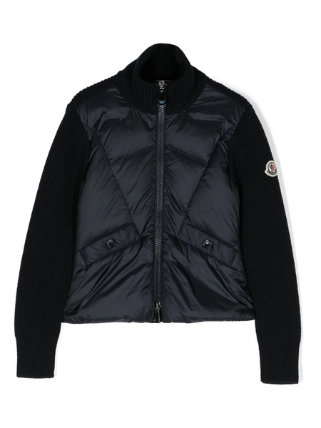  Moncler Enfant Logo-patch Wool Padded Jacket - Blue 