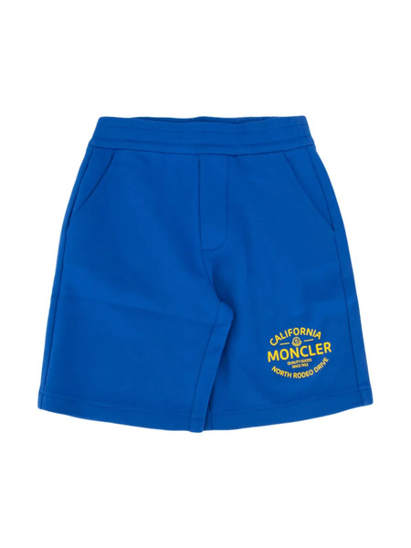  Moncler Enfant Logo-print Bermuda Shorts - Blue 