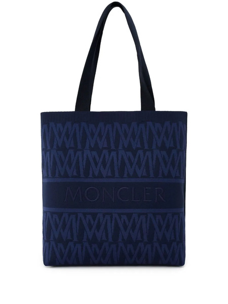  Moncler Enfant Monogram-jacquard Tote Bag - Blue 