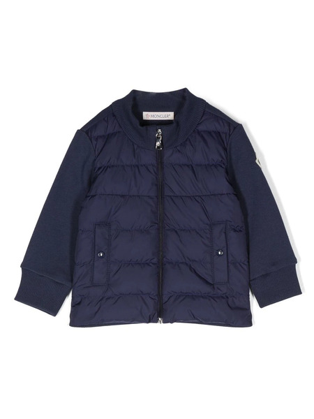  Moncler Enfant Padded Logo-patch Bomber Jacket - Blue 