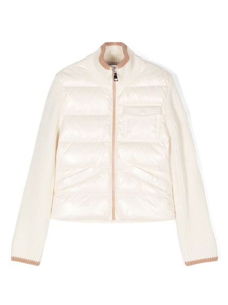  Moncler Enfant Padded Wool Jacket - Neutrals 