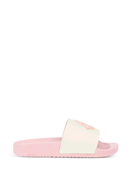  Moncler Enfant Petit Basile Logo Slippers - Neutrals 