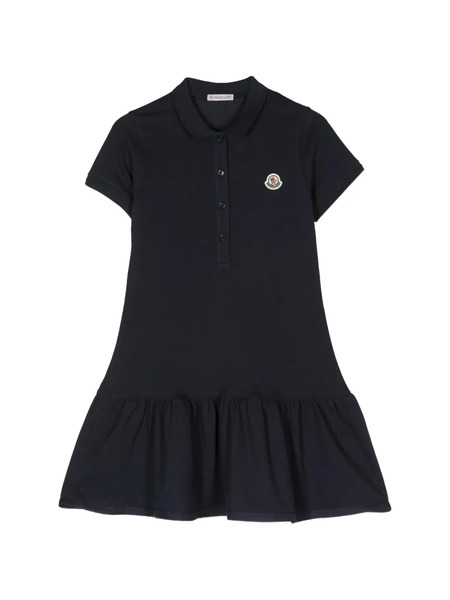  Moncler Enfant Piqué Shirt Dress - Blue 