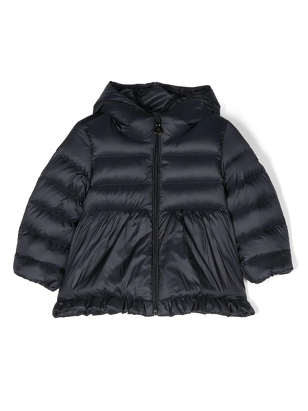  Moncler Enfant Quilted Hooded Puffer Jacket - Blue 