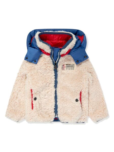  Moncler Enfant Reversible Teddy Hooded Jacket - Neutrals 