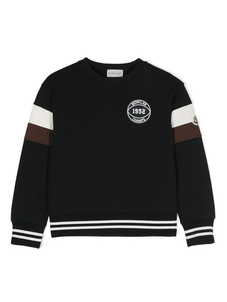 Moncler Enfant Rubberised-logo Sweatshirt - Blue 