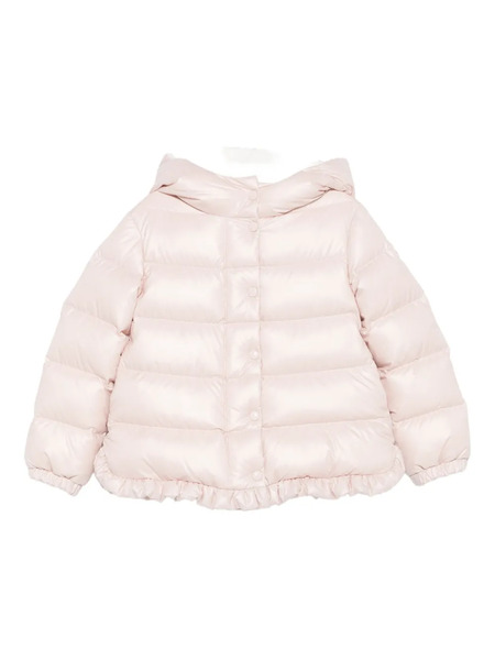  Moncler Enfant Ruffled Puffer Jacket - Pink 