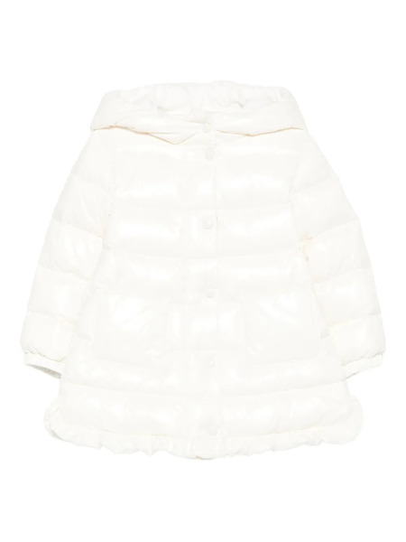  Moncler Enfant Ruffled Quilted Parka - Neutrals 