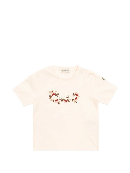 Moncler Enfant Short-sleeve Floral T-shirt - Neutrals 