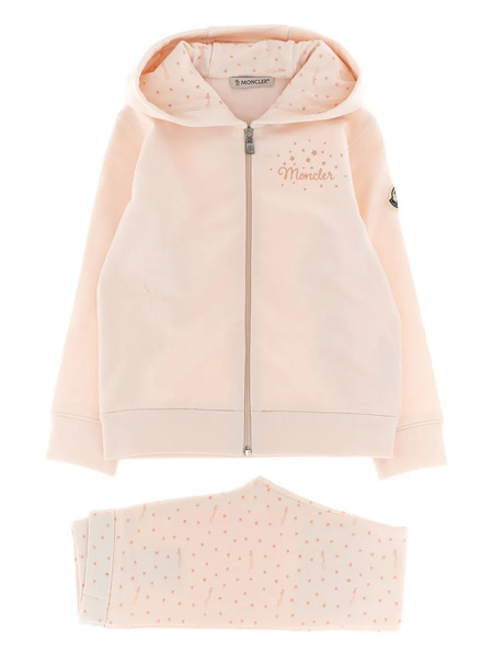  Moncler Enfant Star-pattern Logo-patch Tracksuit - Pink 