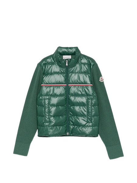 Moncler Enfant Tricolour Stripes Jacket - Green 