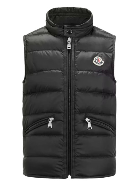  Moncler Enfant Zip Padded Coat - Black 