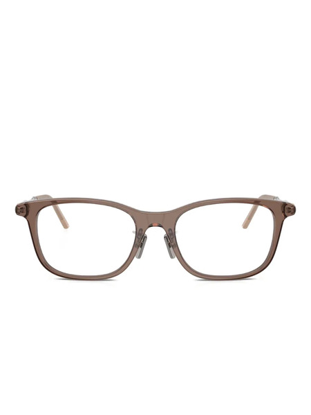  Moncler Eyewear Metal Square-frame Glasses - Brown 