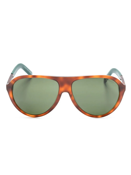  Moncler Eyewear Roque Pilot-frame Sunglasses - Green 