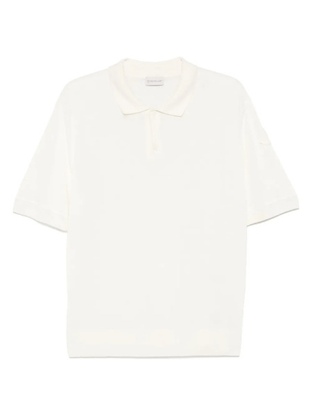  Moncler Fine-knit Polo Shirt - Neutrals 