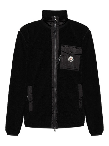  Moncler Fleece Patch-pocket Sweater - Black 