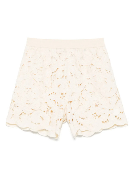  Moncler Floral Macrame Shorts - Neutrals 