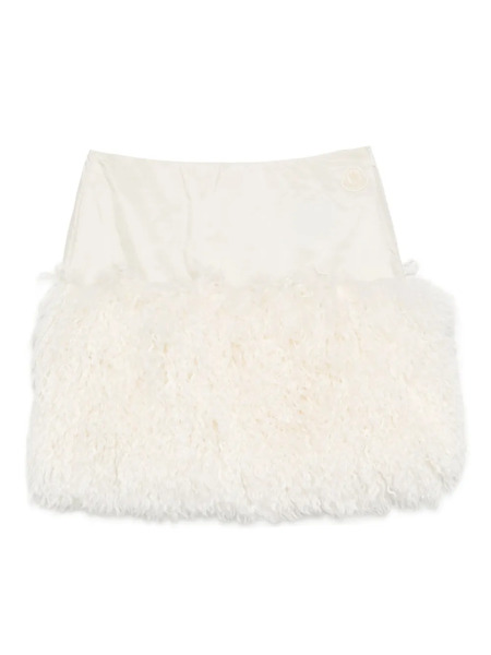  Moncler Fluffy-trim Skirt - Neutrals 