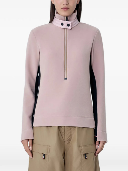  Moncler Grenoble Half-zip Contrast-panel Sweatshirt - Pink 