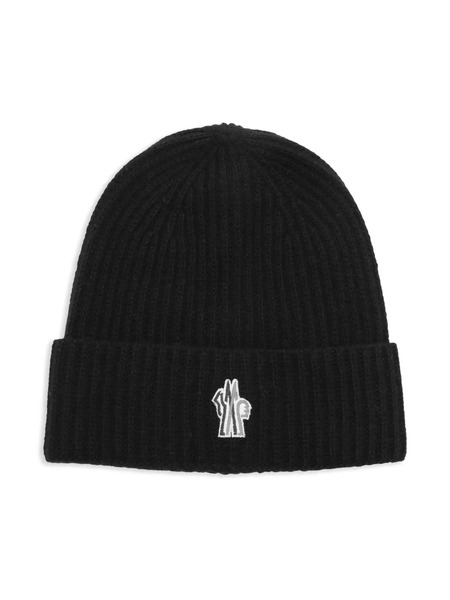  Moncler Grenoble Kids Logo-patch Beanie - Black 